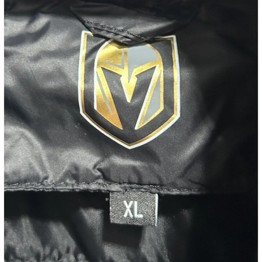 Las Vegas Golden Knights NHL Full Zip Light Puffer Jacket Black Men's Size XL‎
